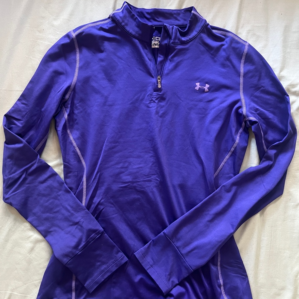 LG Purple ColdGear Fitted Top under Armour